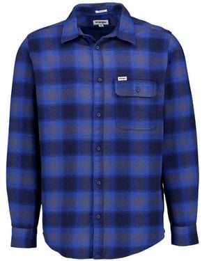 Wrangler Herren Hemd Blau,Schwarz Kariert
