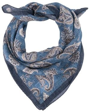 Ascot Herren Bandana Seide Gemustert - Blau