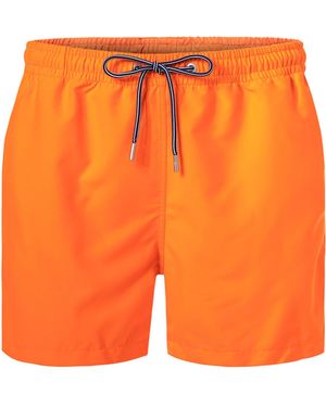 Hom Herren Badeshorts Mikrofaser Unifarben - Orange