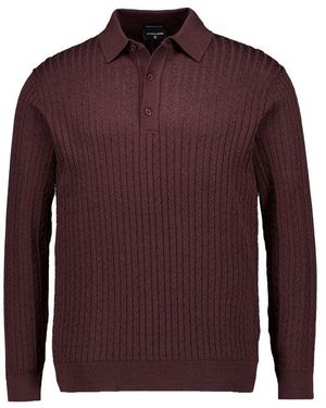 Strellson Herren Pullover Baumwolle Unifarben - Lila