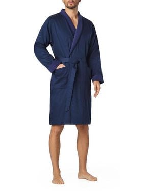 Novila Herren Hausmantel Gestreift - Blau
