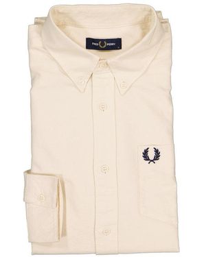 Fred Perry Herren Hemd,Weiß - Natur