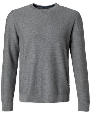 Olymp Herren Pullover Unifarben - Grau