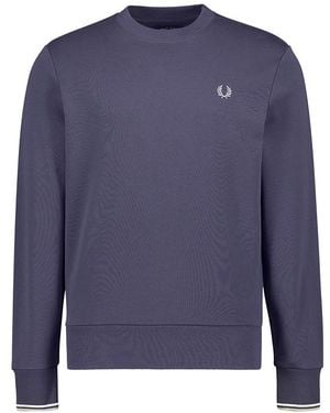 Fred Perry Herren Sweatshirt Unifarben - Blau