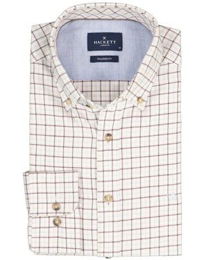Hackett Herren Hemd Flanell - Blau