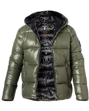 Save The Duck Herren Steppjacke Unifarben - Grün