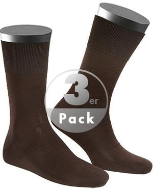 FALKE Herren Socke Baumwolle & Mix Unifarben - Braun
