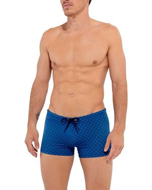 Hom Herren Badetrunk Gemustert - Blau