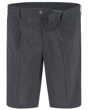 Strellson Herren Shorts Gestreift - Grau