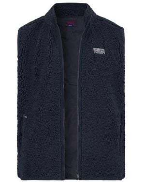 Nza Herren Weste Teddyfell - Blau
