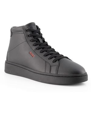 HUGO Herren High Top Sneaker Synthetik - Schwarz