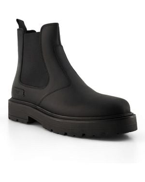 Replay Herren Chelsea Boots Glattleder - Schwarz