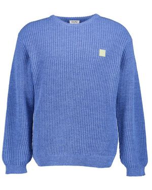 American Vintage Herren Pullover Unifarben - Blau