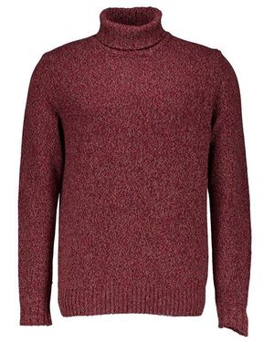 Maerz Herren Rollkragenpullover Unifarben - Rot