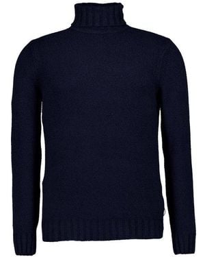 Cinque Herren Strickpullover Baumwolle Unifarben - Blau