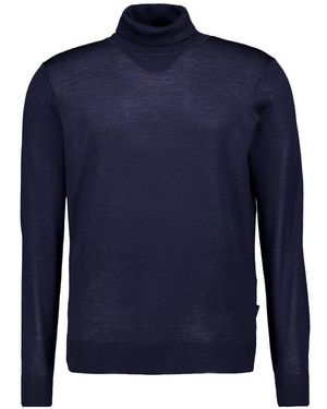 Bugatti Herren Pullover Unifarben - Blau