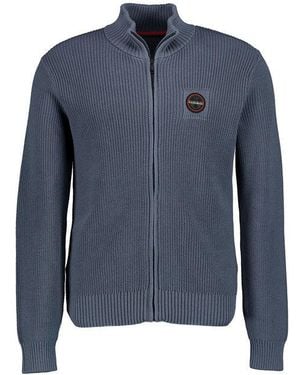 Napapijri Herren Sweatjacke Blau,Grau Unifarben