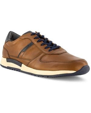 Sioux Herren Sneaker Braun, Cognac Glattleder