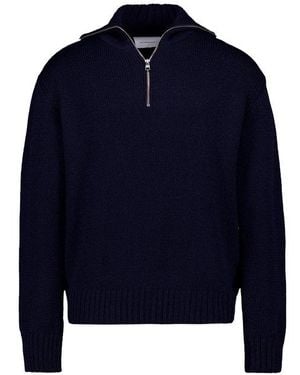 Baldessarini Herren Troyer Wolle Unifarben - Blau