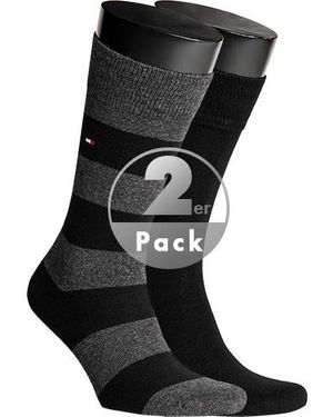 Tommy Hilfiger Herren Socken Baumwolle & Mix - Schwarz