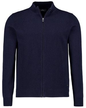 RAGMAN Herren Cardigan Unifarben - Blau