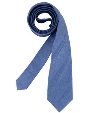Bugatti Herren Krawatte Unifarben - Blau