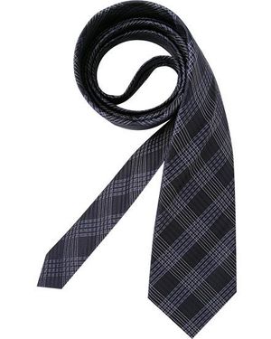 Lanvin Herren Krawatte Seide Kariert - Schwarz