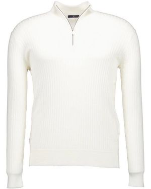 Hackett Herren Troyer Unifarben - Weiß