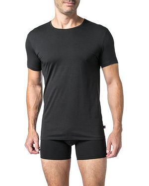 Derek Rose Herren T-Shirt Pima Unifarben - Schwarz