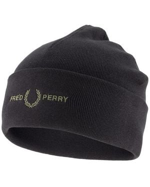Fred Perry Herren Mützen/Caps/Hüte Woll-Stoff - Blau