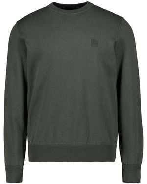 BOSS Herren Pullover Unifarben - Grün