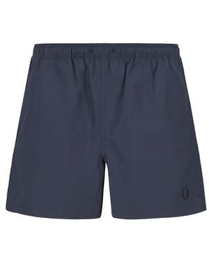 Fred Perry Herren Badeshorts Mikrofaser Unifarben - Blau