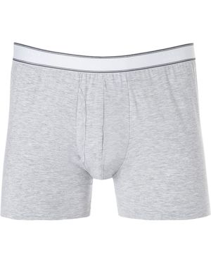 Derek Rose Herren Trunks Baumwolle & Mix Unifarben - Weiß