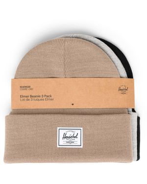 Herschel Supply Co. Elmer Beanie 3 Pack - Natural