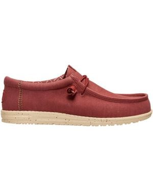 HEYDUDE Wally Stretch Canvas - Red