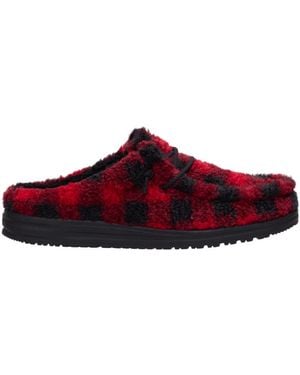HEYDUDE Wally Slipper Buffalo Plaid - Red