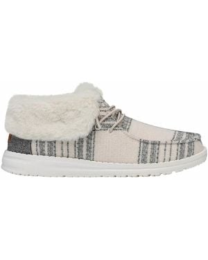 HEYDUDE Wendy Fold Boot Plaid Cosy - Black