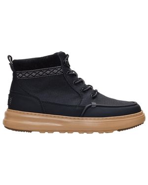 HEYDUDE Remi Field Boot Waxed Canvas - Blue