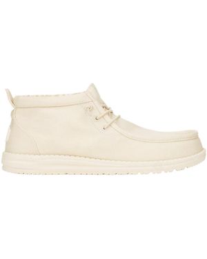 HEYDUDE Wally Mid Stretch Canvas - Black