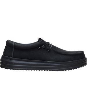 HEYDUDE Rev Tumbled Leather - Black