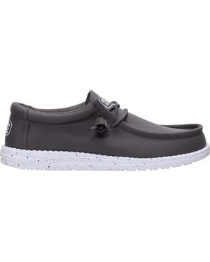 HEYDUDE Wally Slub Canvas - Black