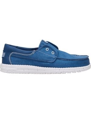 HEYDUDE Wally Cru Stretch Canvas - Blue