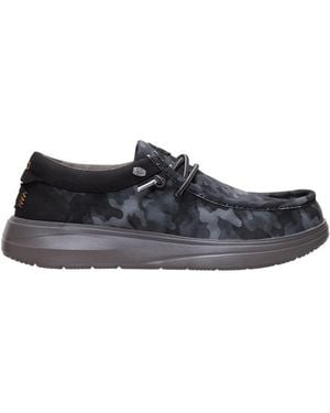 HEYDUDE Wally Comf Worn Twill - Black