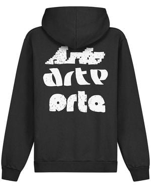 Arte' Multi Arte Print Hoodie - Schwarz