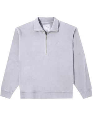 Edwin Koji Half Zip Sweat - Blau