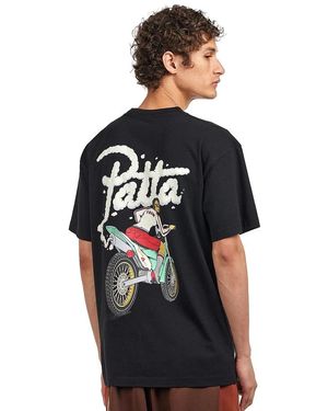 PATTA Biker T-Shirt - Schwarz