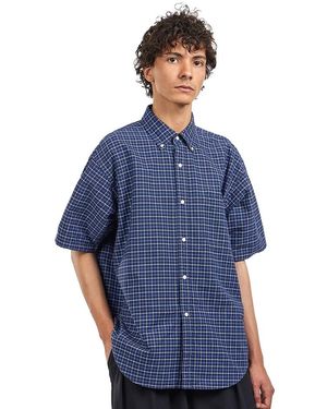 Beams Plus Easy BD Half Sleeve Shirt - Blau
