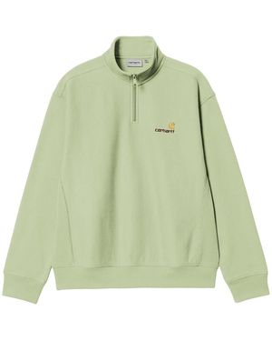 Carhartt Half Zip American Script Sweat - Grün