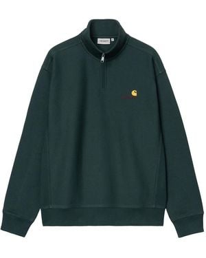 Carhartt Half Zip American Script Sweat - Grün