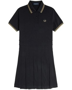Fred Perry Tipped Pleated Tennis Dress - Schwarz
